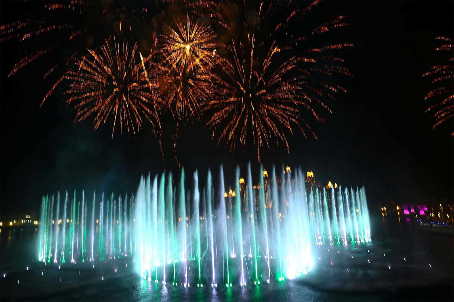 Palm Fountain features 128 super shooters reaching up to 105 metres in height