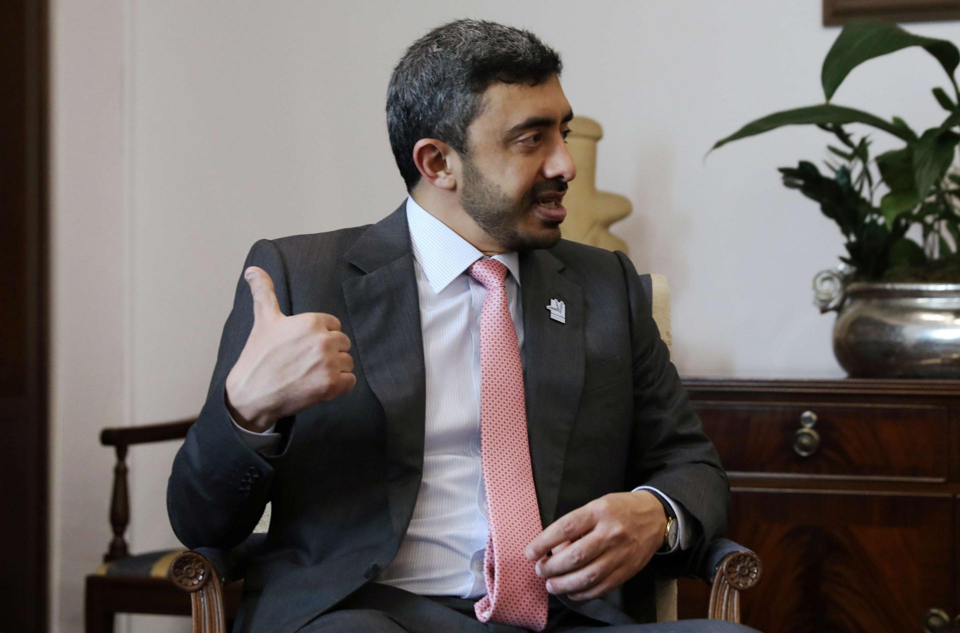 وزير الخارجية والتعاون الدولي الاماراتي الشيخ عبدالله بن زايد آل نهيان