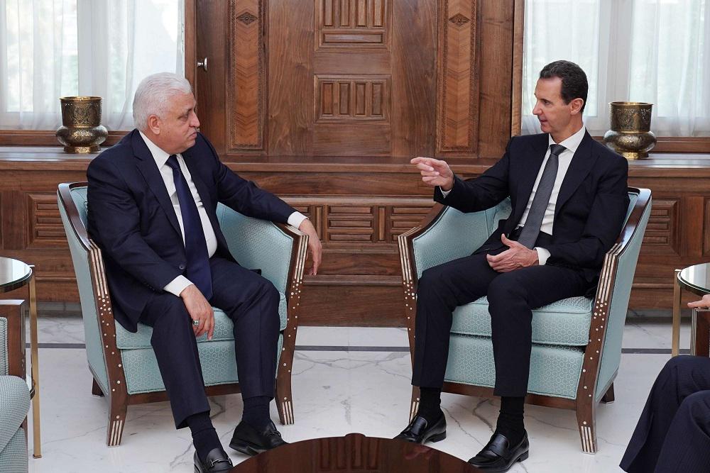 الرئيس السوري بشار الاسد استقبل رئيس هيئة الحشد الشعبي فالح الفياض أكثر من مرة