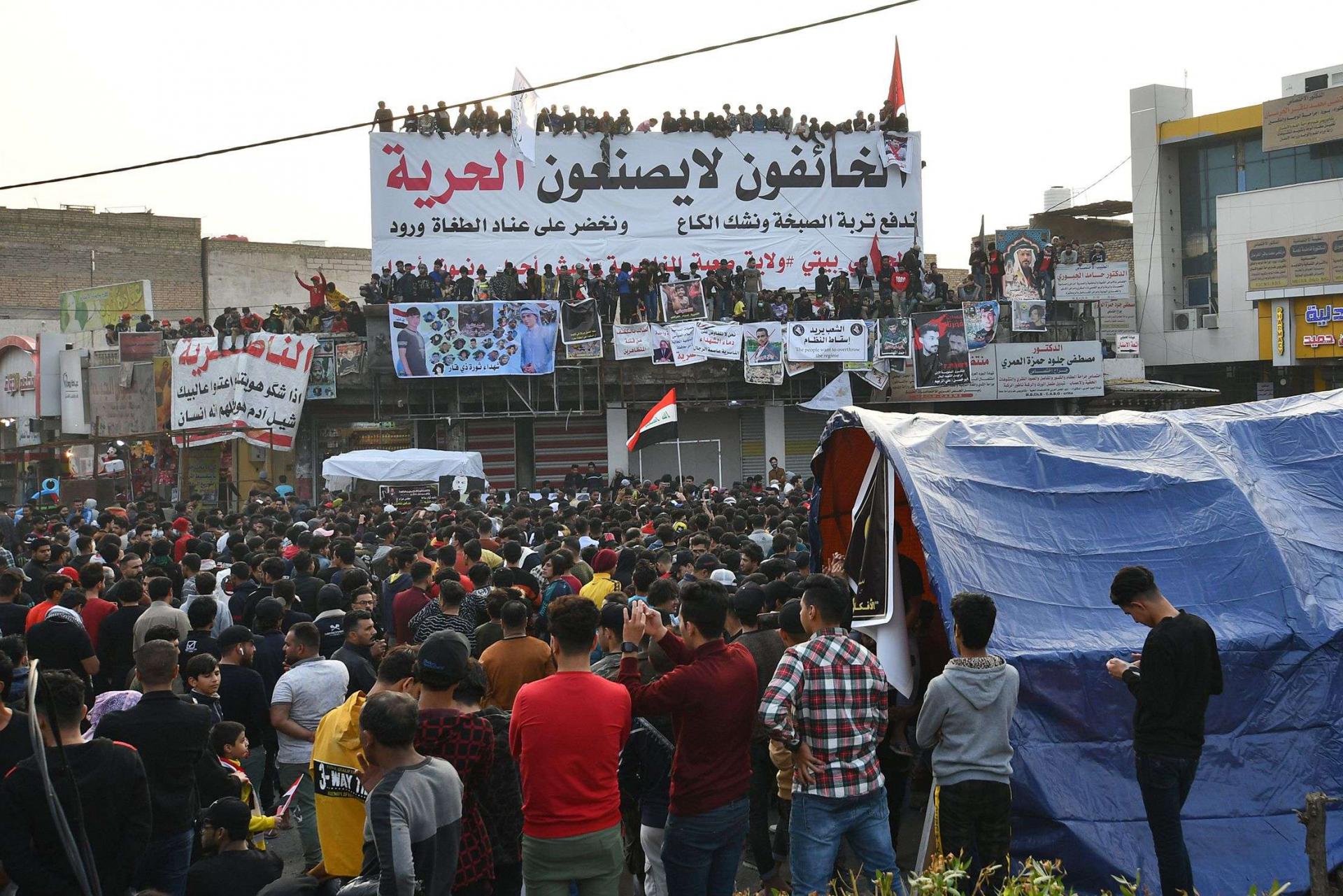 الاحتجاجات في الناصرية جنوب العراق