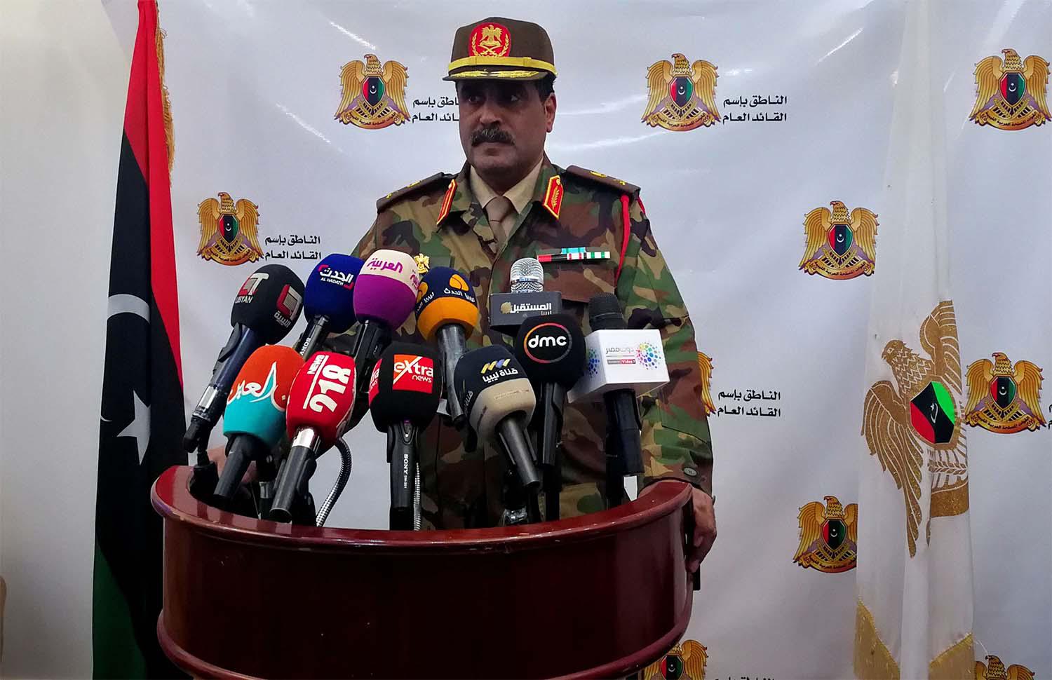 Spokesman of Libyan National Army (LNA) colonel Ahmed al-Mismari 