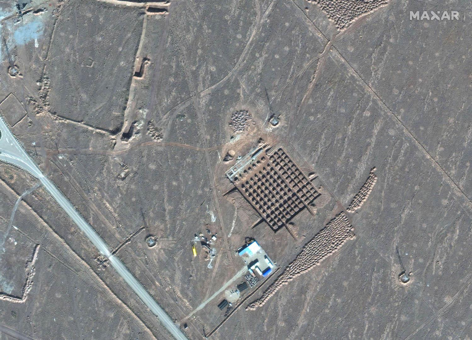 صورة بالأقمار الصناعية لمنشأة فردو لتخصيب اليورانيوم في إيران