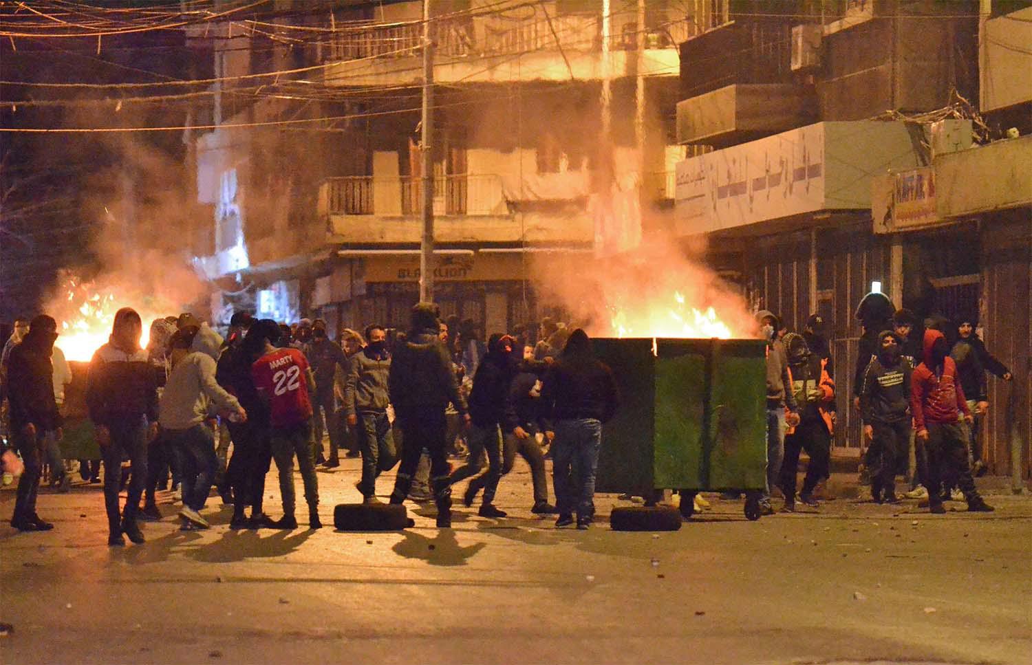 It is the third night of violence in a row in one of Lebanon's poorest cities