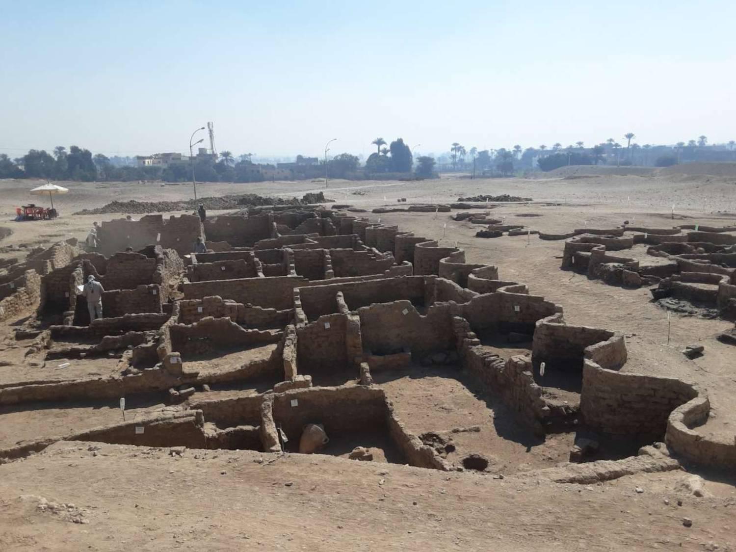 Part of the 'Lost Golden City' in Luxor, Egypt
