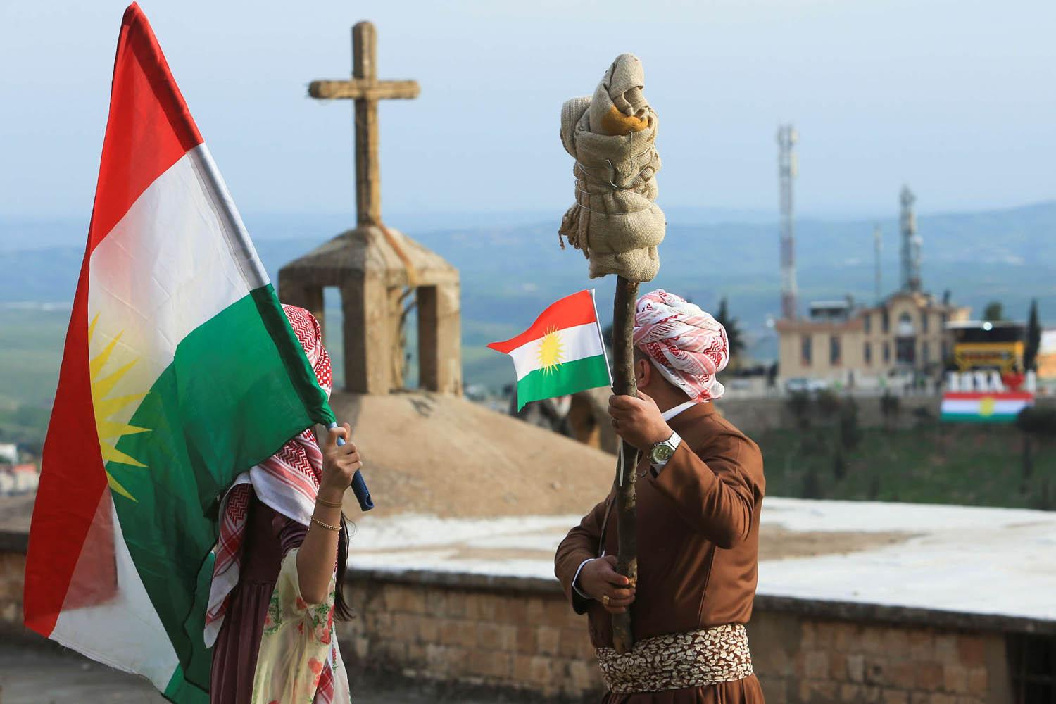 أكراد يحتفلون بالنوروز في دهوك شمال العراق