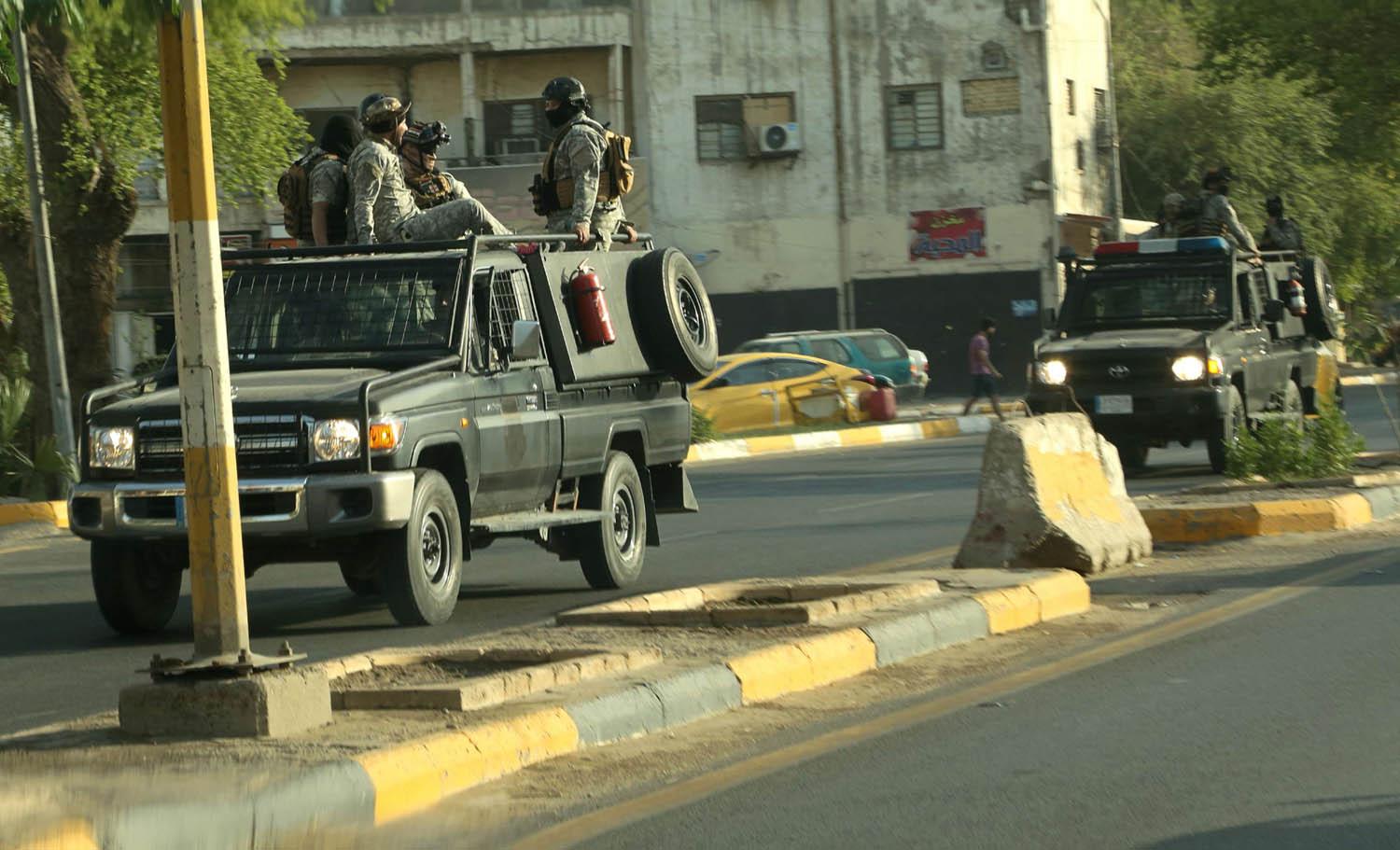 دوريات للحشد الشعبي تحيط بالمنطقة الخضراء في بغداد