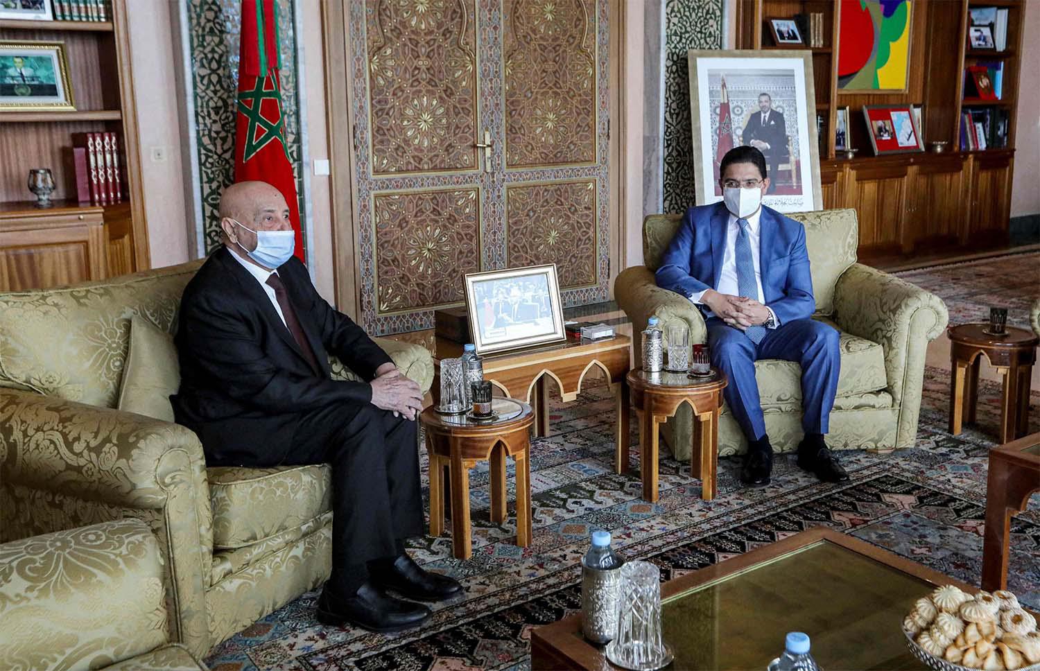 The visit of Libya's parliament speaker Aguila Saleh to Morocco is the second in less than a month 