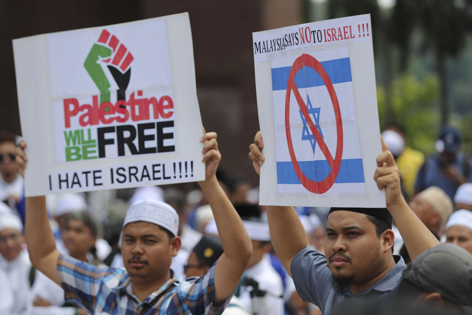 مظاهرة في ماليزيا لدعم الفلسطينيين