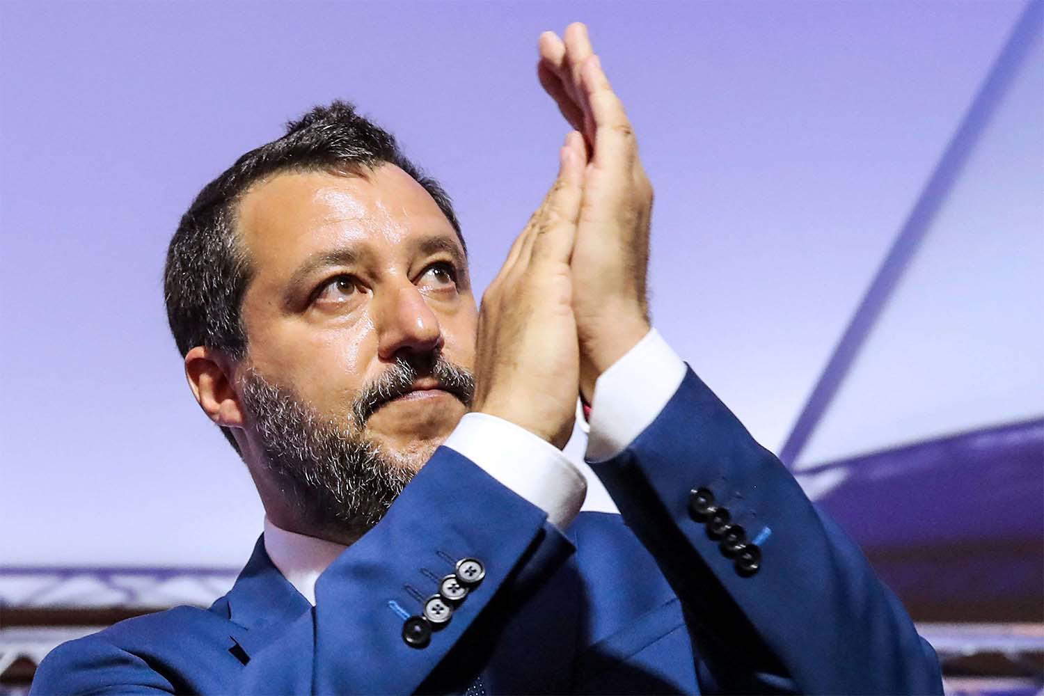 Head of Italy’s League party and former Deputy Prime Minister Matteo Salvini