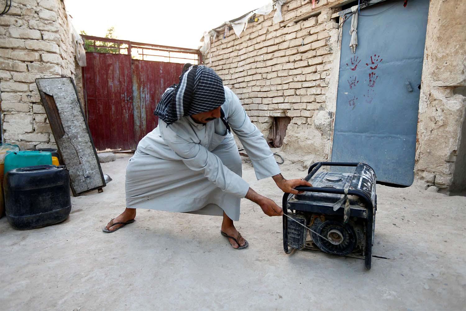 Electrical generator to cope with the scorching heatwave in Iraq