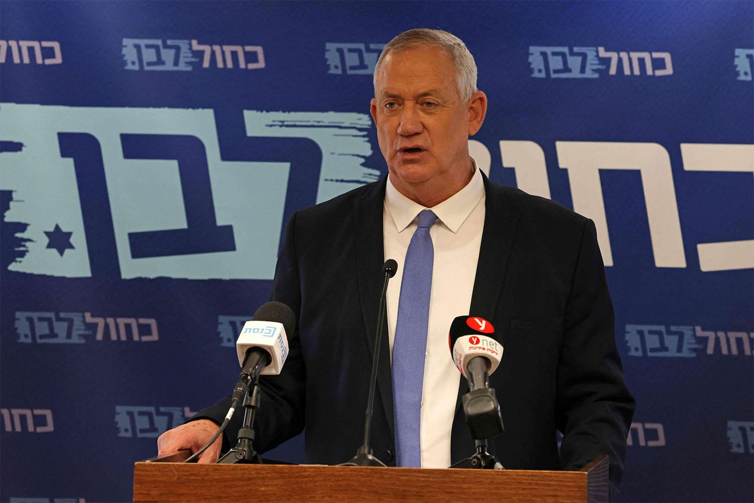 Israel's defence minister Benny Gantz
