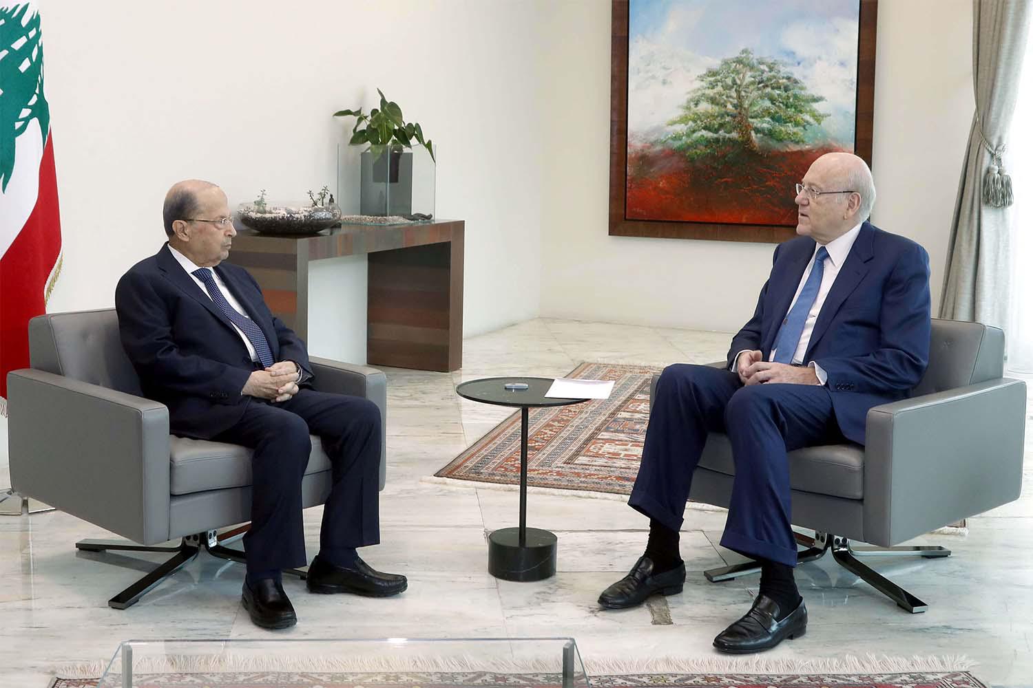 Mikati urged fractious politicians to work together after a new government was announced 