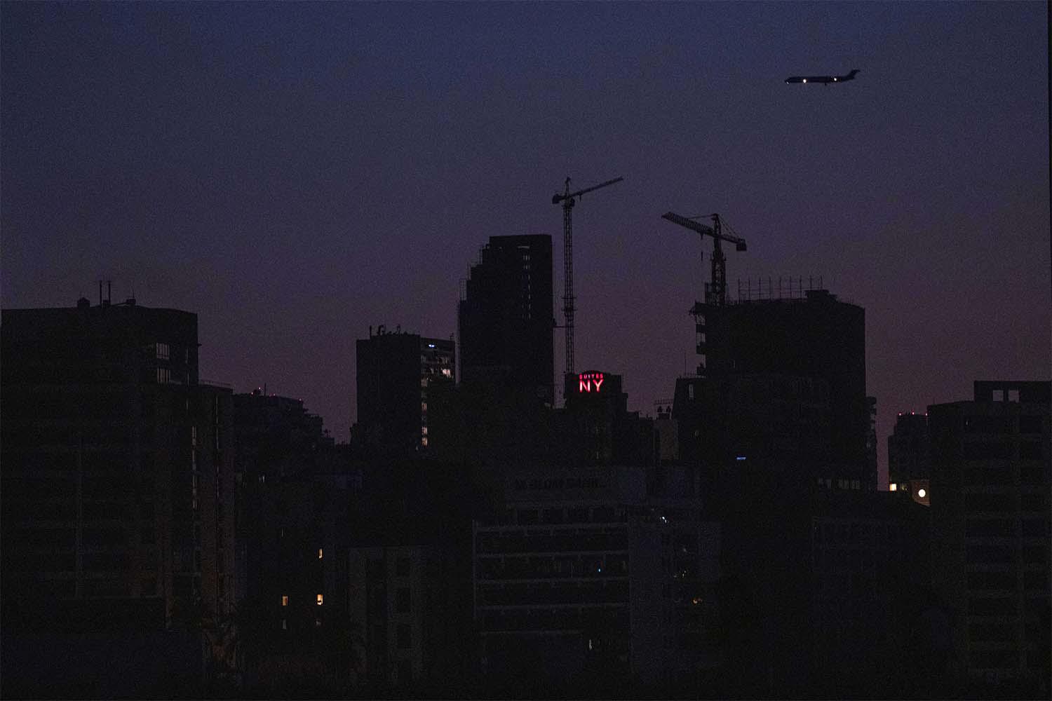 Beirut remains in darkness during a power outage
