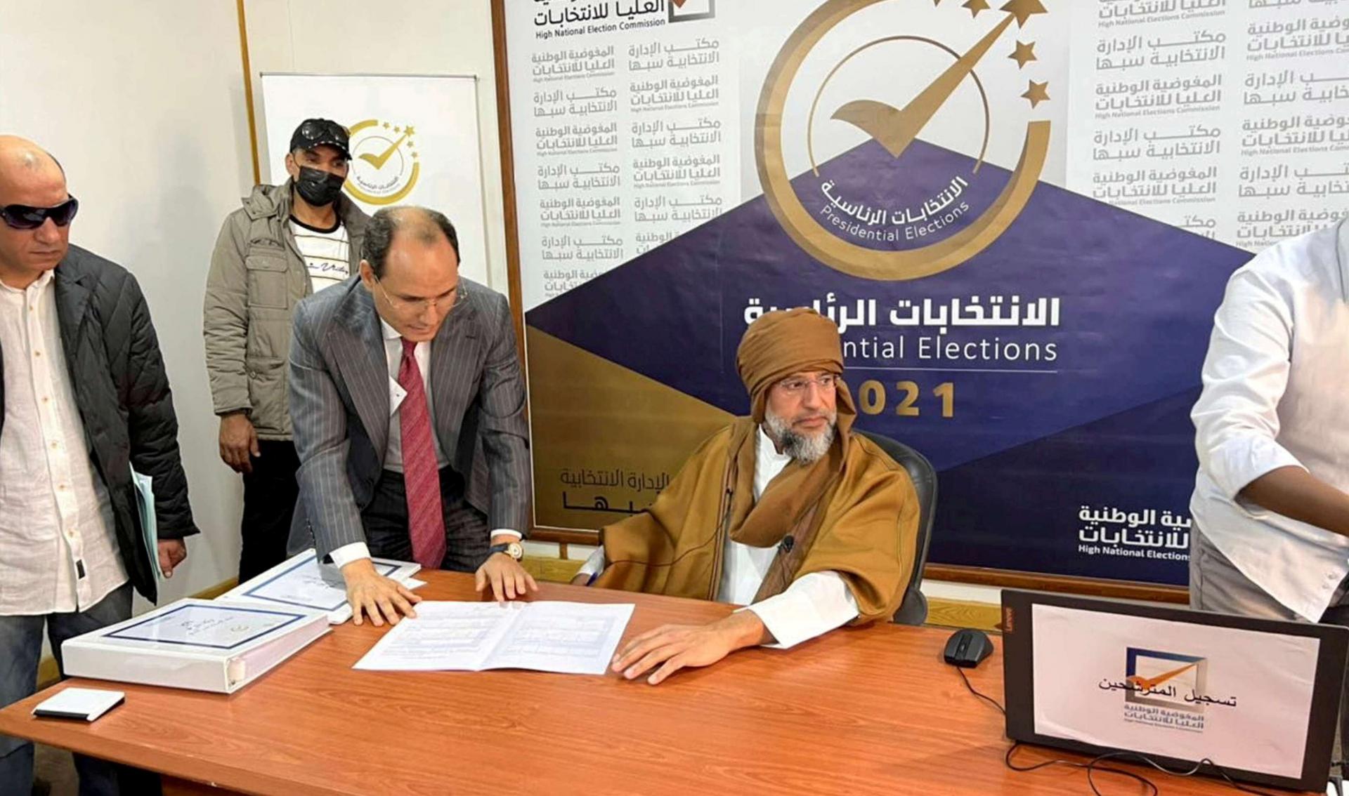 مفوضية الانتخابات: سيف الاسلام القذافي غير مؤهل للترشح لرئاسة ليبيا بسبب حكم قضائي بحقه