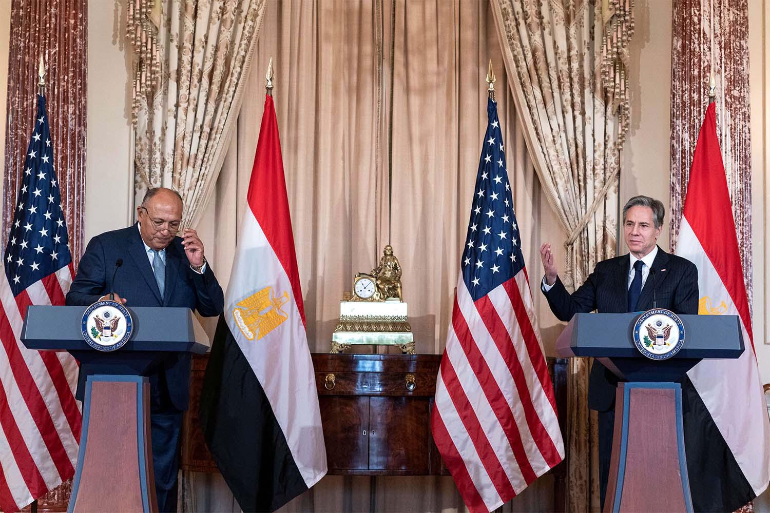 Blinken and Shoukry met ahead of a US-Egypt Strategic Dialogue in Washington