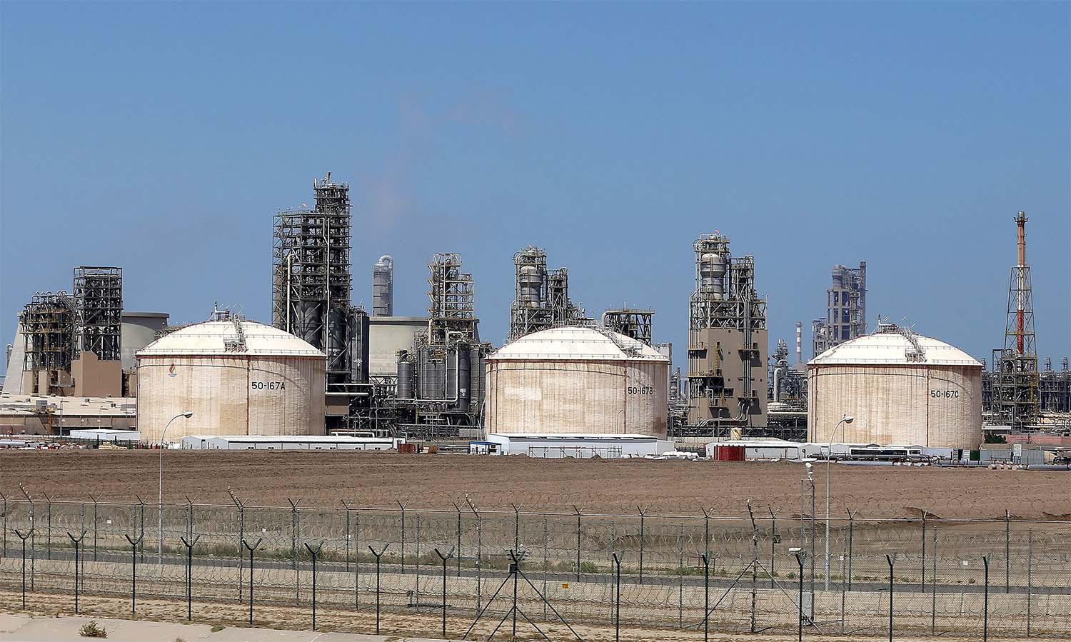 The Shuaiba oil refinery south of Kuwait City