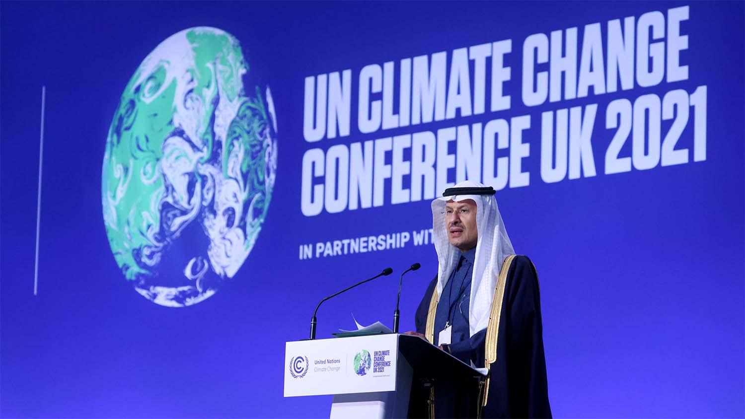 Prince Abdulaziz says the oil-rich kingdom has been working well with the head of the UN climate talks and others