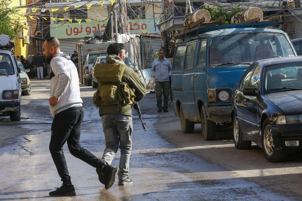 توتر في مخيم البرج الشمالي الفلسطيني 