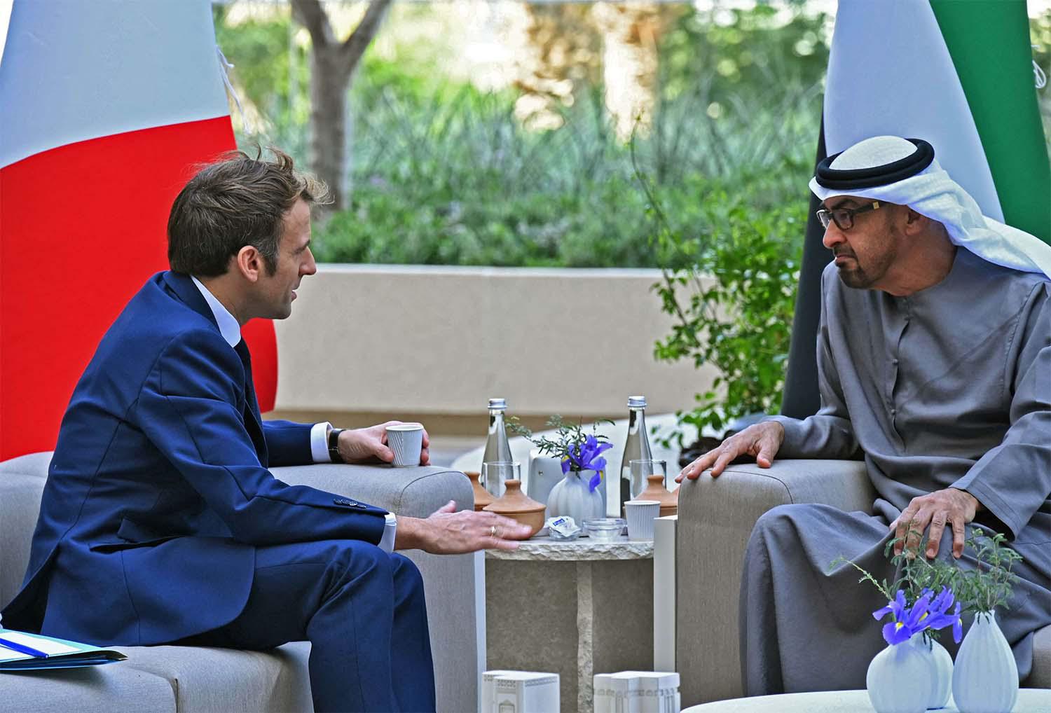 Macron and Sheikh Mohammed bin Zayed Al Nahyan were present at the Rafale contract signing