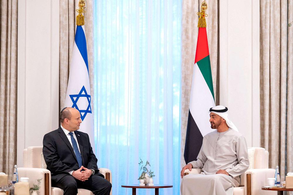 نفتالي بينيت بحث مع الشيخ محمد بن زايد عدة ملفات بينها إيران وتطوير التعاون الاقتصادي بين تل أبيب وابوظبي