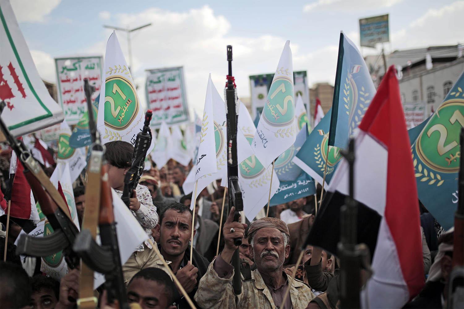 The sanctions are aimed at a source of the Houthi rebel group's financial support
