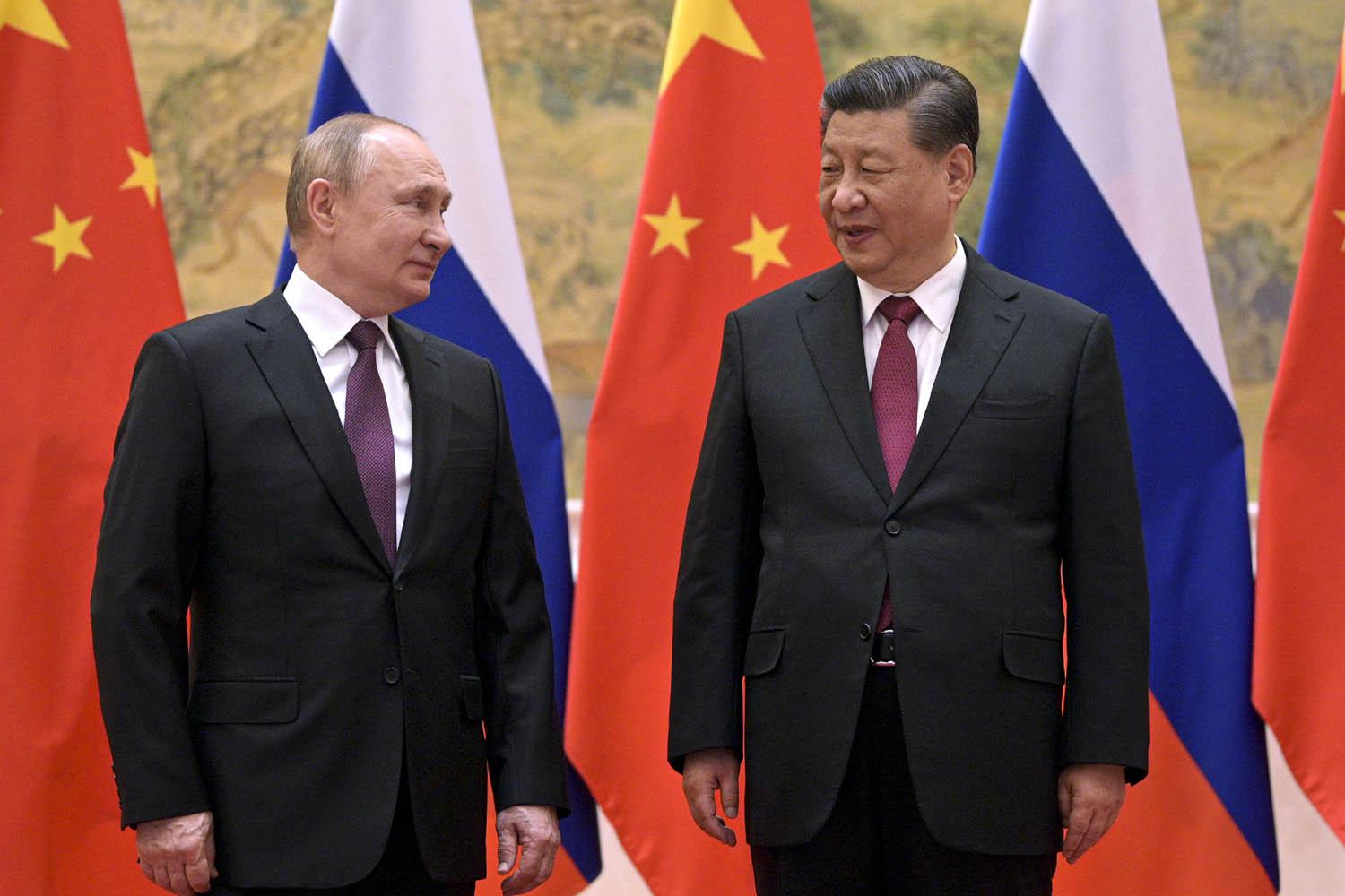 الرئيسان الصيني شي جين بينغ والروسي فلاديمير بوتين