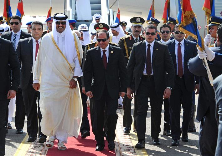 أمير قطر في أول زيارة لمصر منذ المصالحة الخليجية | MEO