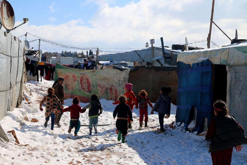 مخيم للاجئين سوريين في البقاع اللبناني