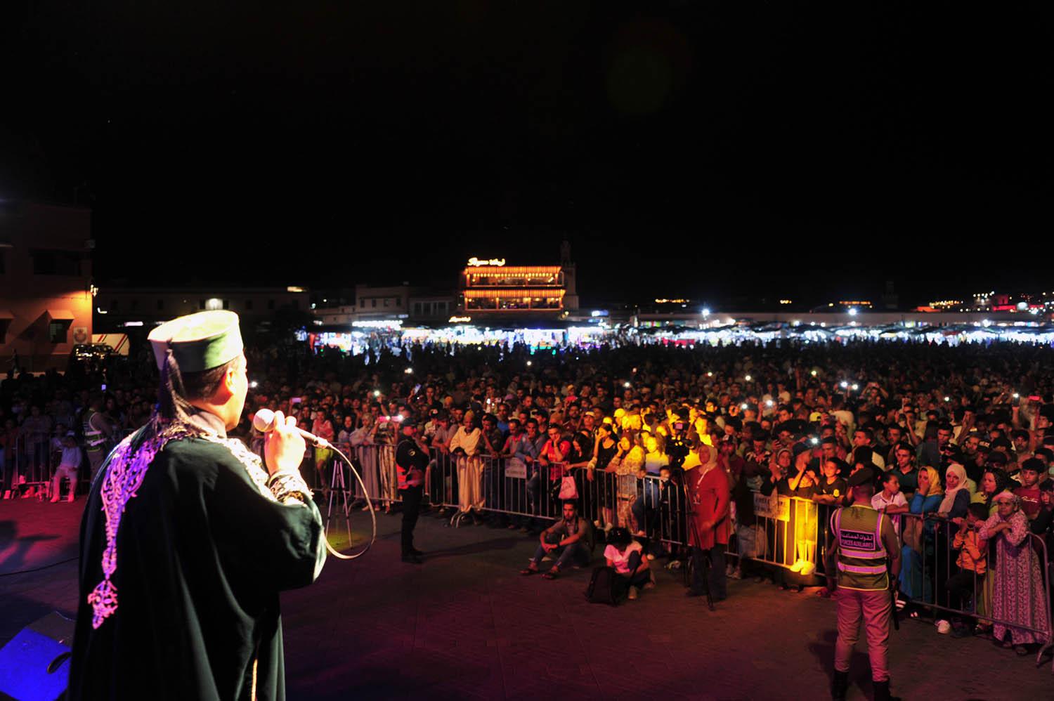 Electrifying atmosphere at packed Jemaa Lfna square