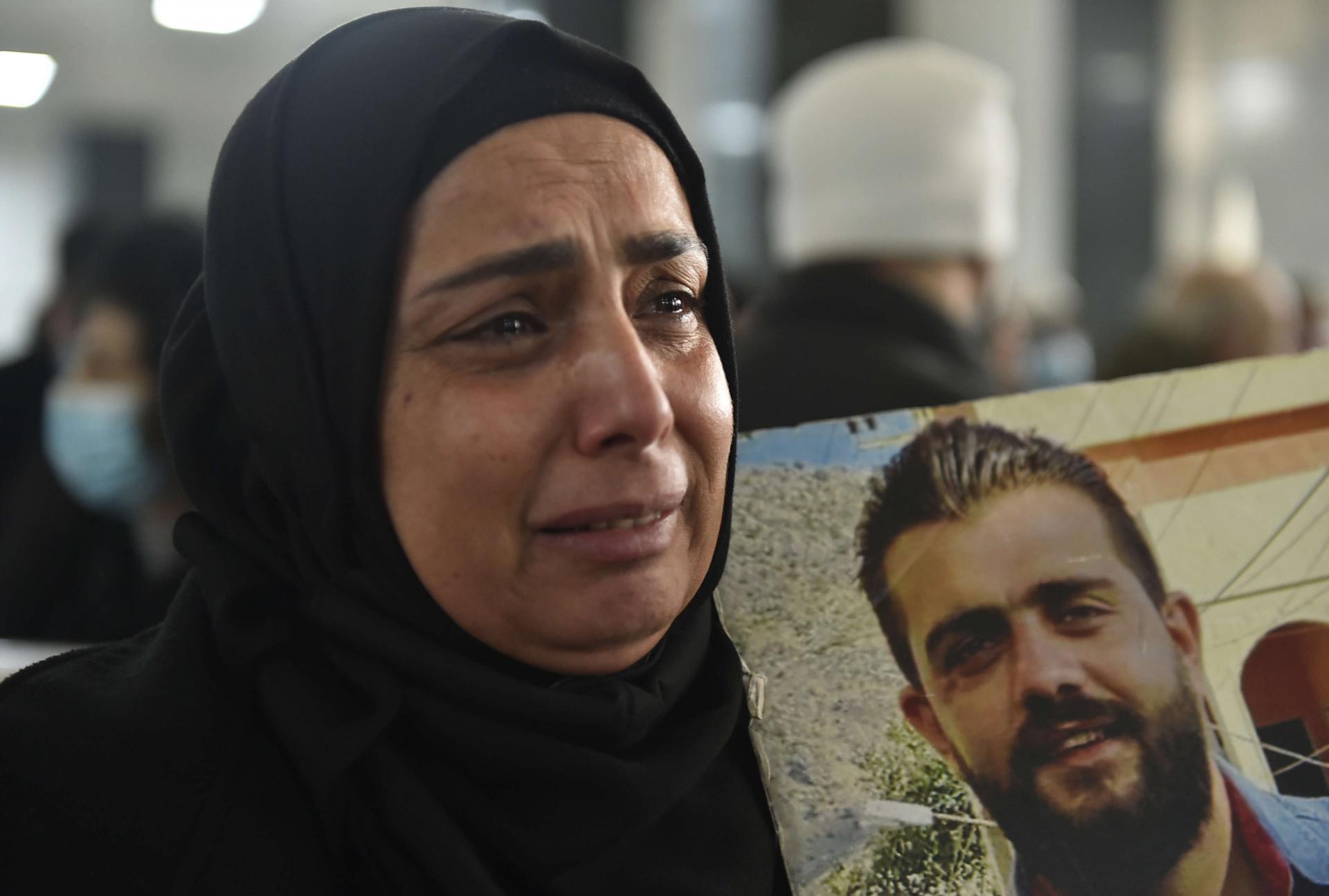 اعتصام  بقصر العدل لعائلات ضحايا انفجار مرفأ بيروت