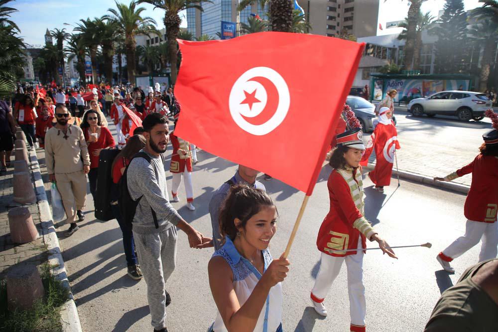 تظاهرة لإحياء ذكرى العلم التونسي