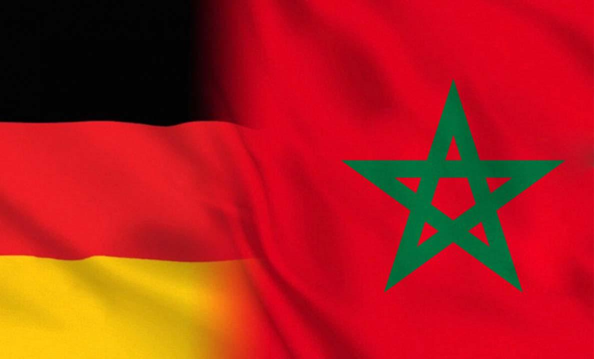 Moroccan and German flags