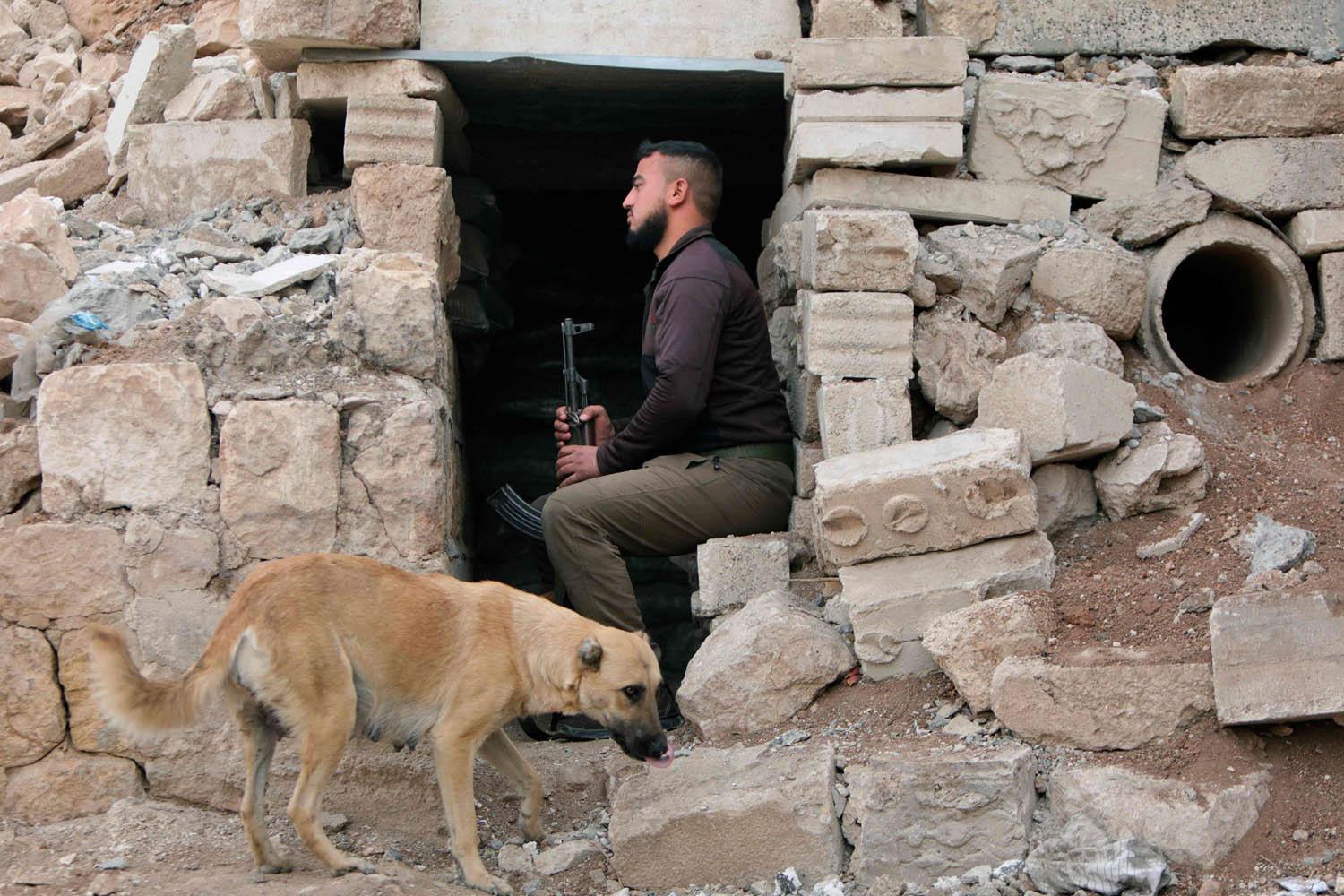 مقاتل سوري موالي لتركيا في جرابلس