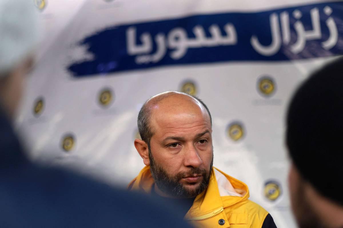 رئيس الخوذ البيضاء رائد الصالح في مؤتمر صحفي شمال سوريا