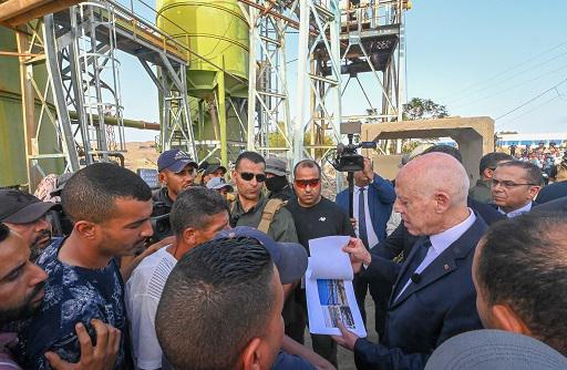 سعيد ردد امام المعتصمين شعار الشعب يريد الفوسفات من جدد