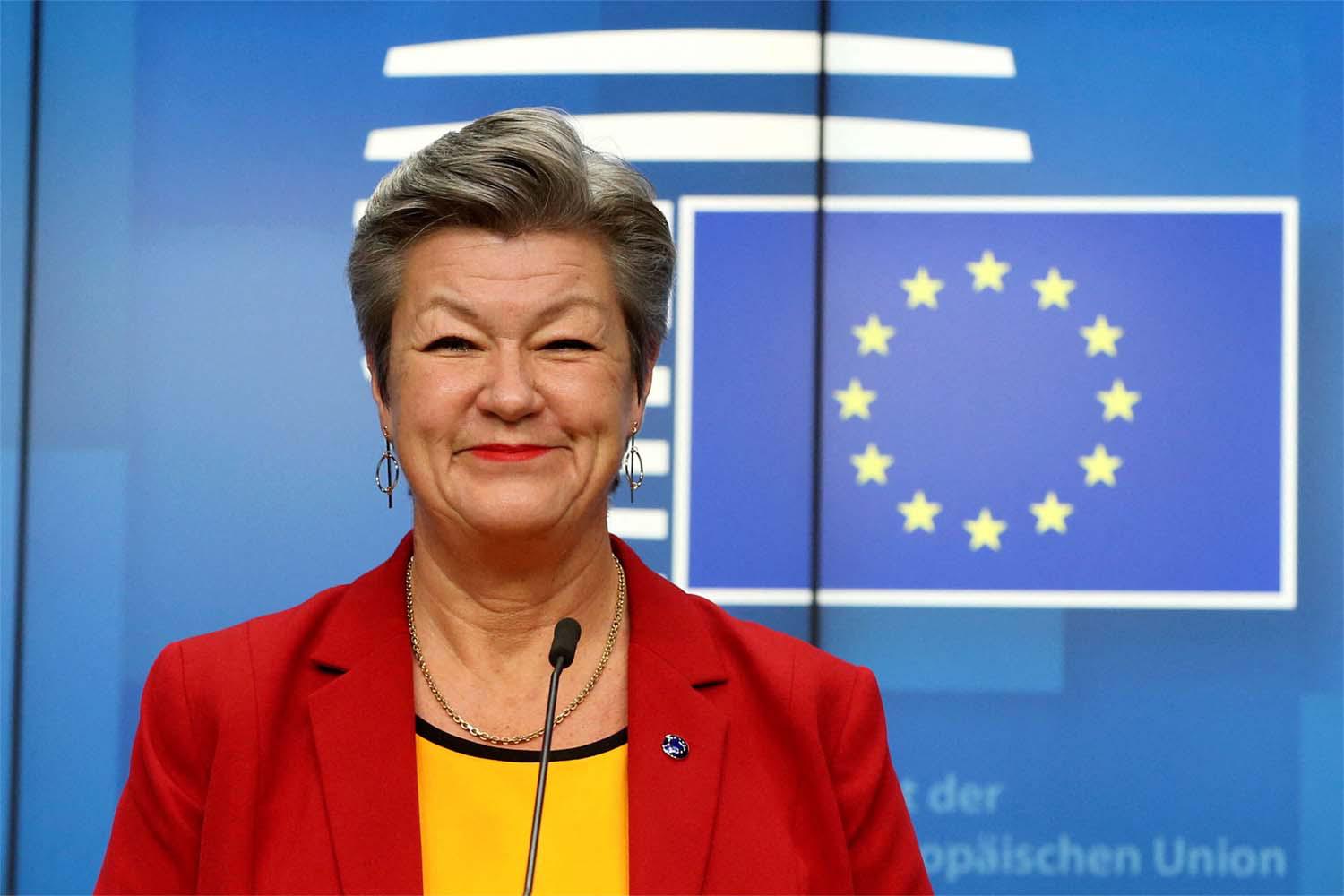 European Commissioner for Home Affairs Ylva Johansson