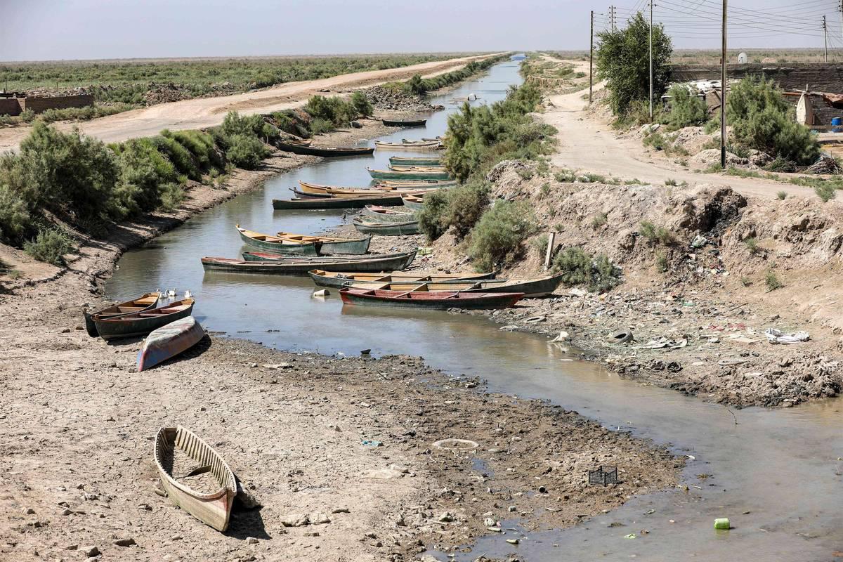 نهر العمشان في المجر الكبير جنوب العراق