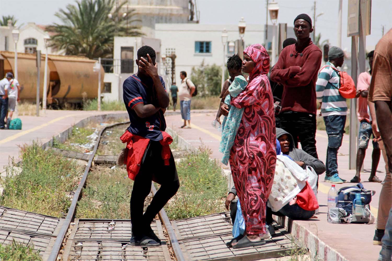 Tunisia has removed hundreds of the migrants to a desolate area along the border