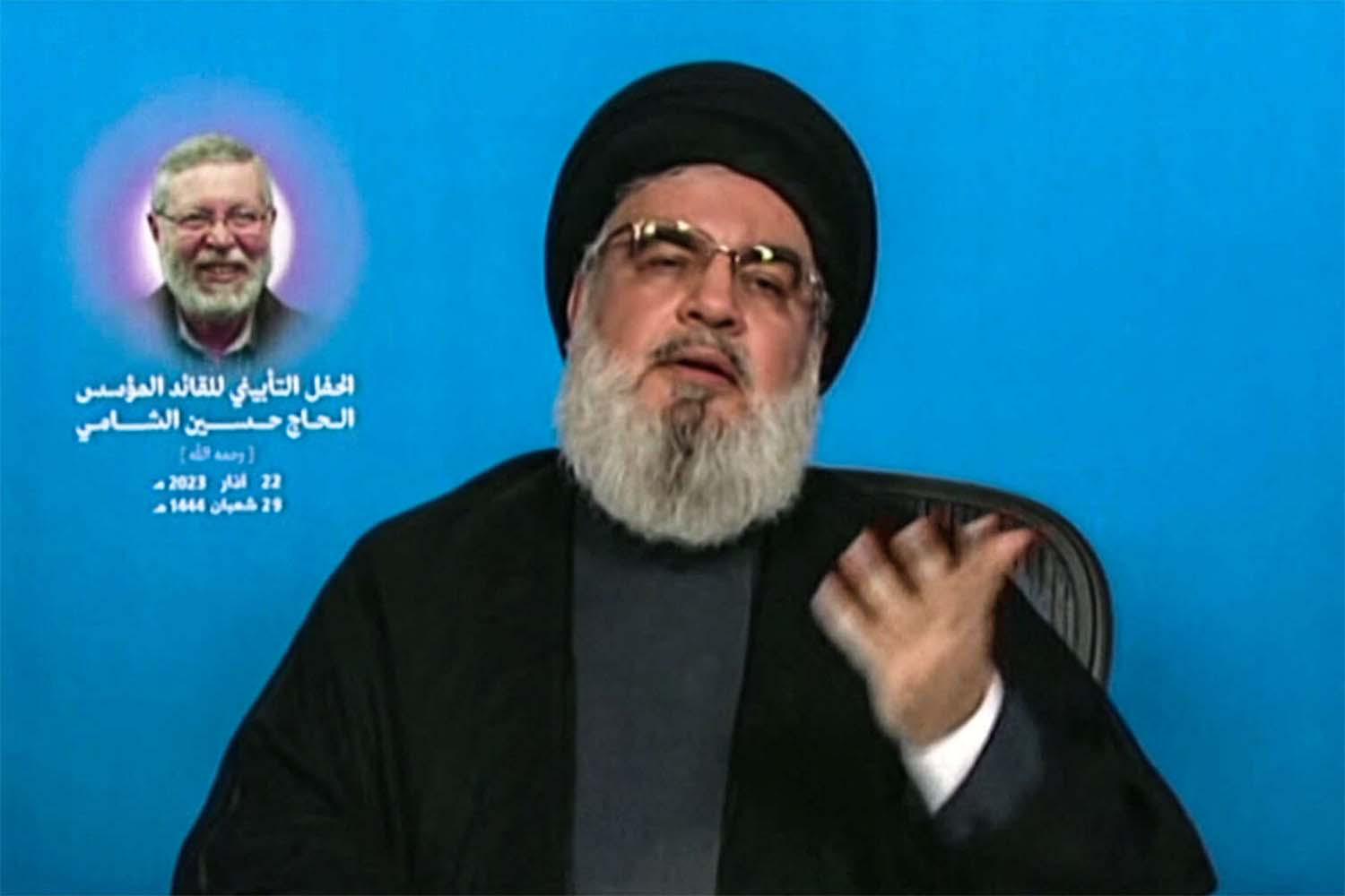 The leader of Lebanon's Iran-backed Hezbollah, Sayyed Hassan Nasrallah