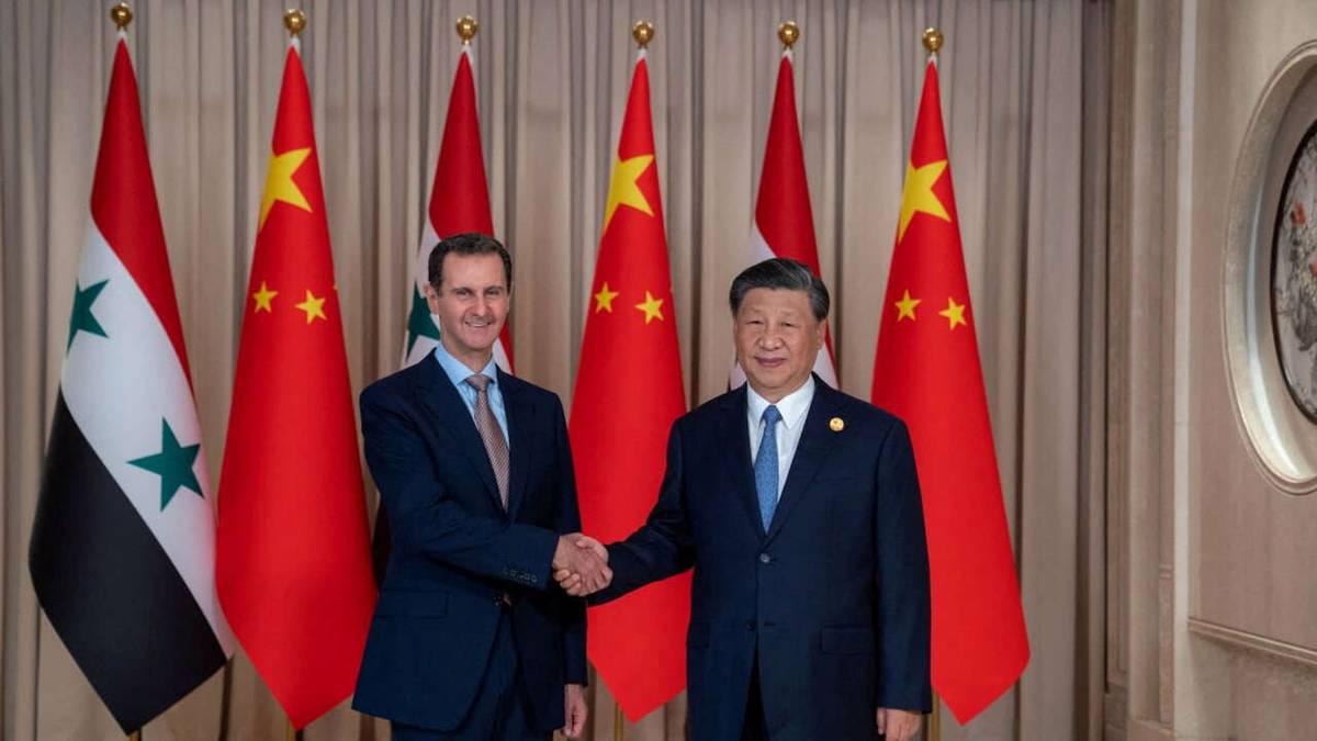 الرئيس الصيني شي جينبينغ يستقبل الرئيس السوري بشار الأسد