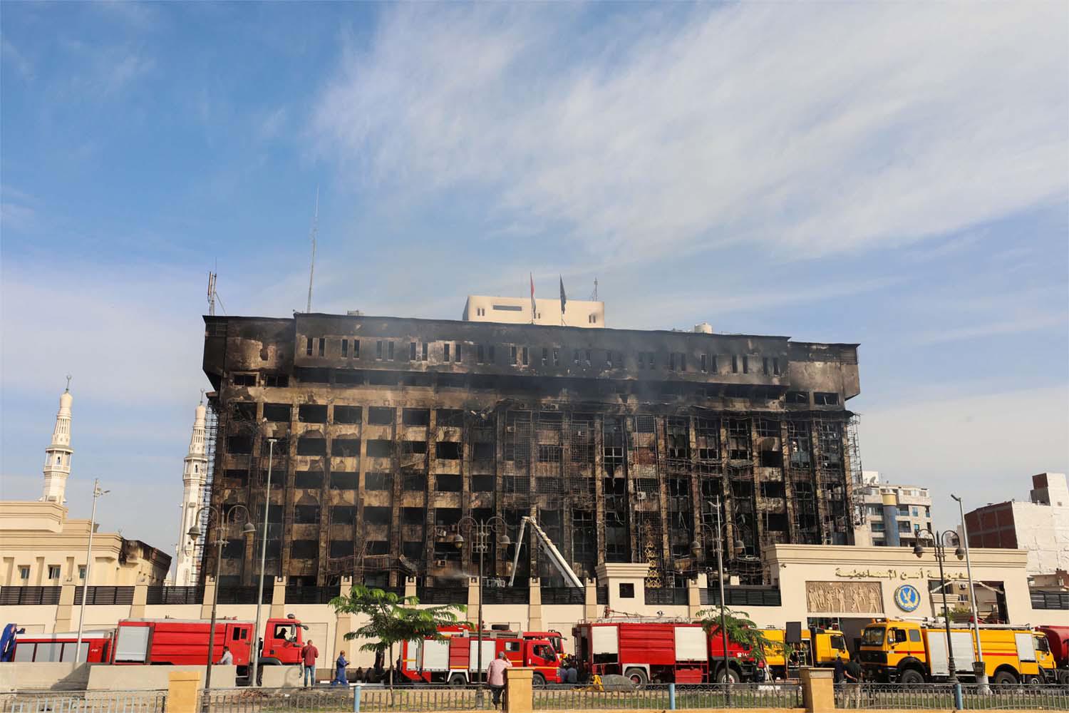 Parts of the building had collapsed in the fire