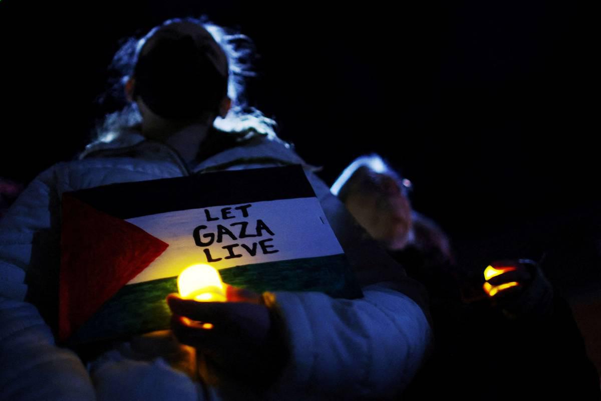 تظاهرة مؤيدة لحق الفلسطينيين في الحياة