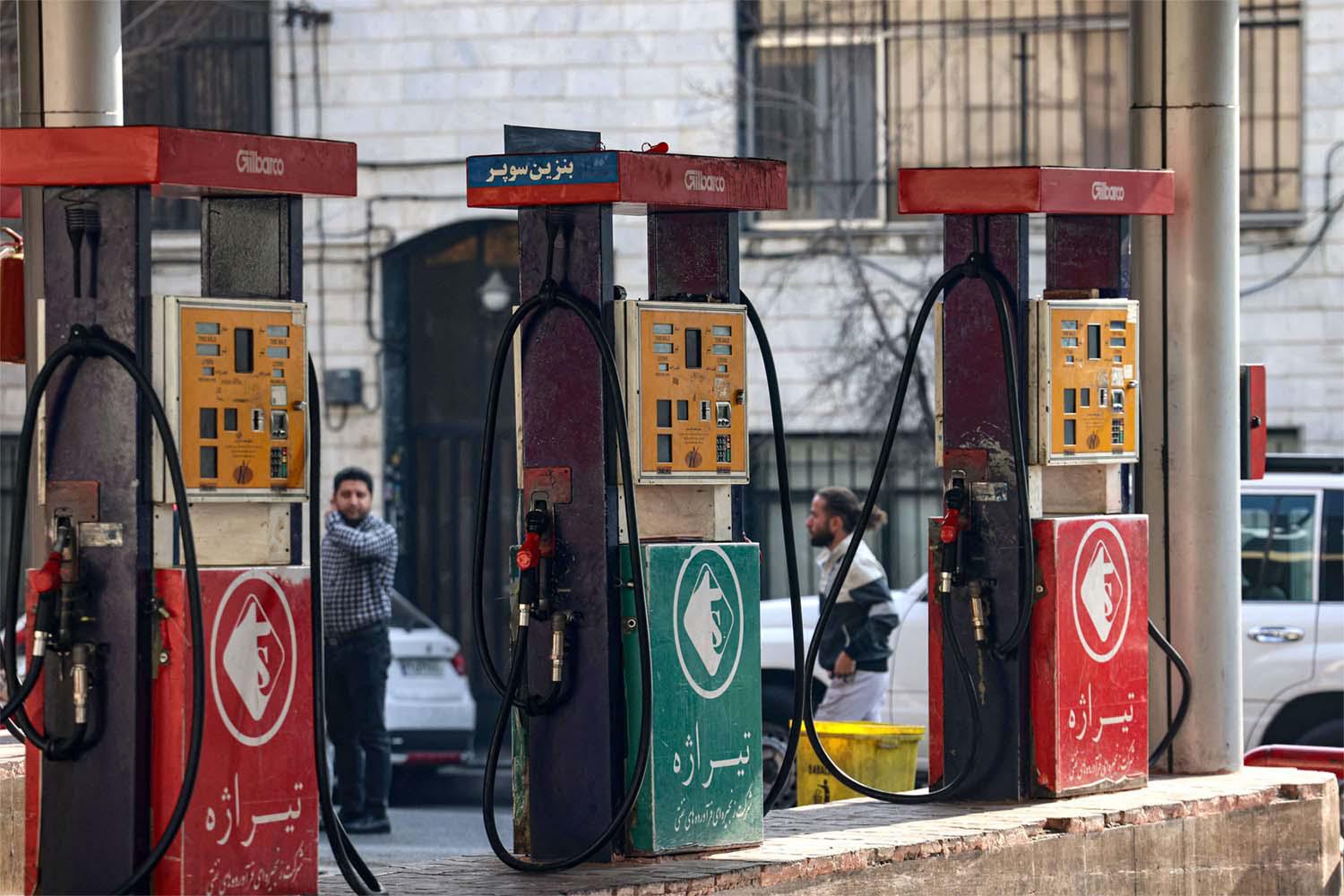 A petrol station in Tehran