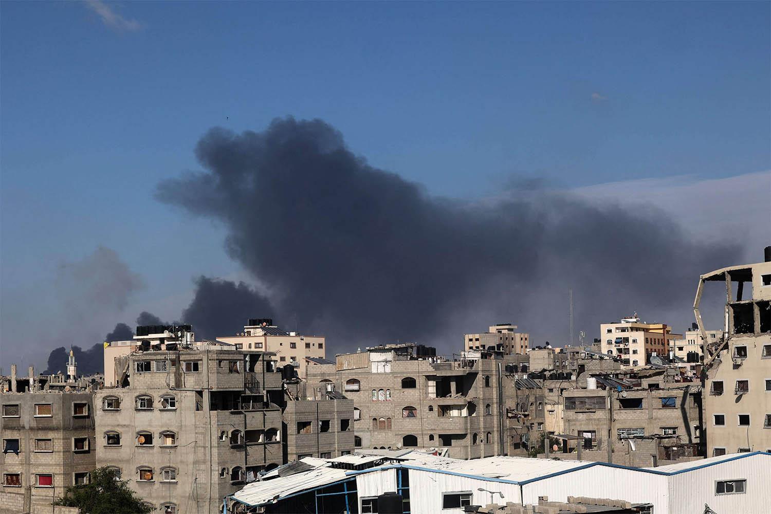 Heavy bombardment of Jabalia