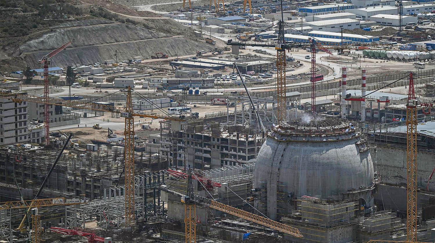 The construction of the Russian-built Akkuyu Nuclear Power Plant in Mersin Province (2023)