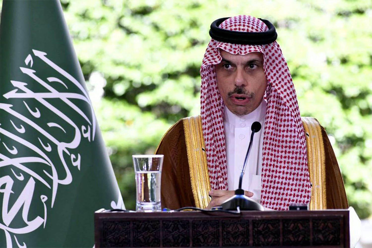 Saudi Arabia's Foreign Minister Prince Faisal bin Farhan Al-Saud