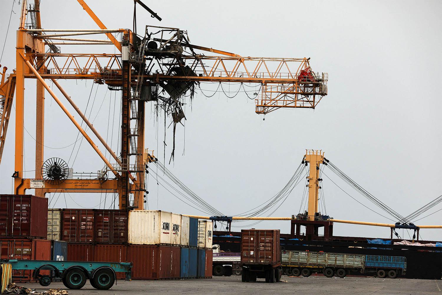Israel targeted the docks of Al Hodeidah port with two strikes
