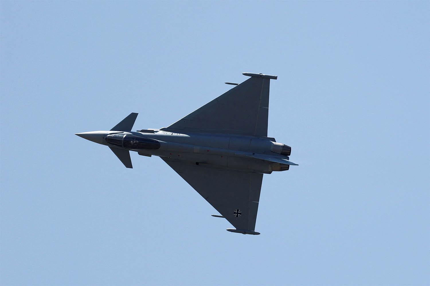 A Eurofighter Typhoon jet