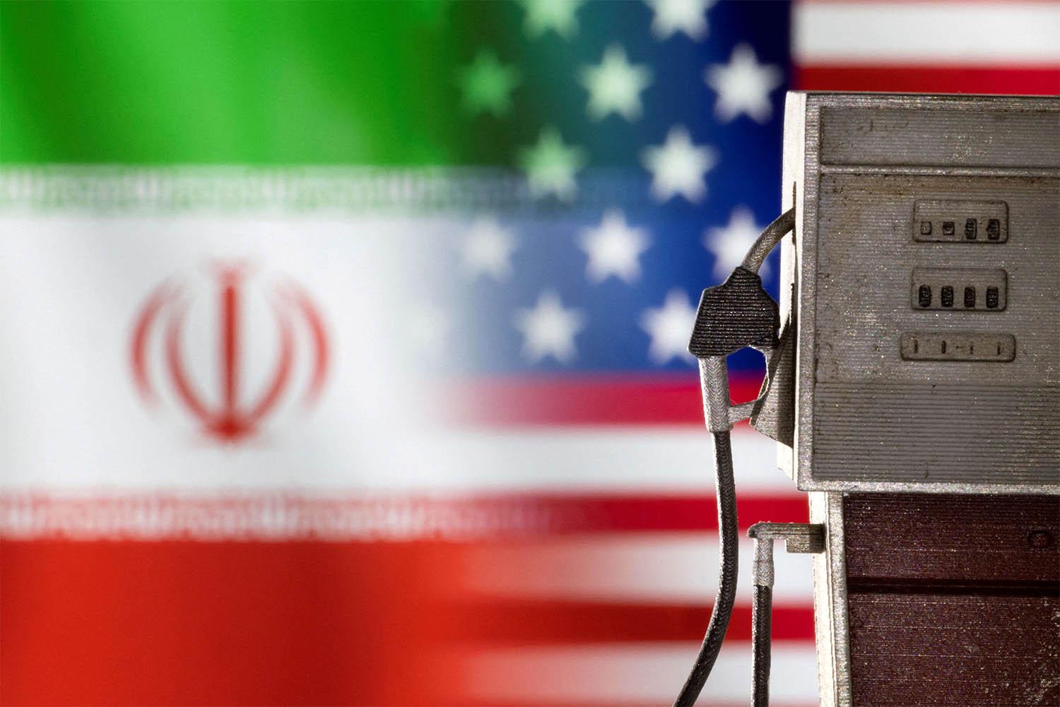 US and Iran flags