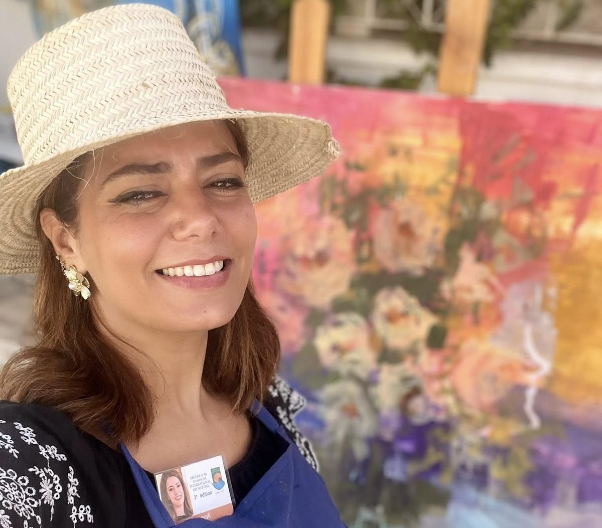 الفنانة التشكيلية فريال الجمالي